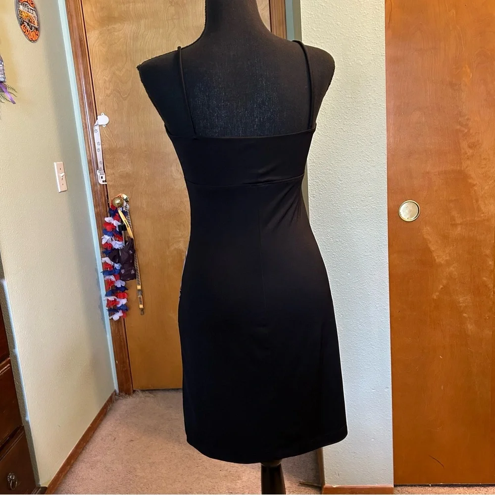Rampage vintage 90s Y2K spaghetti strap midi dress geisha image size M flawed - Picture 3 of 10